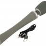 Серый жезловый вибратор Super Strong Wand Vibrator