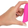 Розовый мини-вибромассажер Rechargeable Power - 8,5 см.