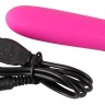 Розовый мини-вибромассажер Rechargeable Power - 8,5 см.