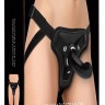 Черный страпон Adjustable 6 Strap-on - 17 см. 