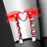 Красная подвязка с сердцем и шипами GARTER WITH HEART