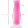 Розовая, светящаяся в темноте анальная втулка Cain Glow - 10 см.