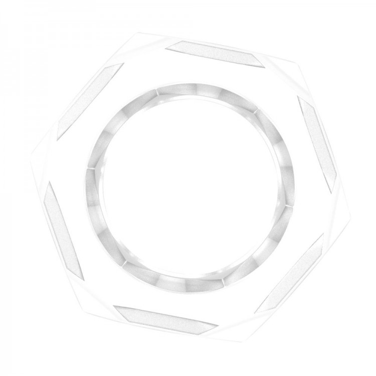 Прозрачное эрекционное кольцо-шестигранник Nust Bolts Cock Ring