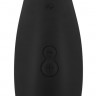Чёрный бесконтактный клиторальный стимулятор Womanizer Premium