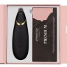 Чёрный бесконтактный клиторальный стимулятор Womanizer Premium