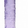 Фиолетовый фаллоимитатор Realrock Crystal Clear 9 inch - 25 см.