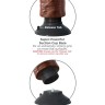 Коричневый вибратор со съемной присоской 8" Vibrating Cock -  21,6 см.