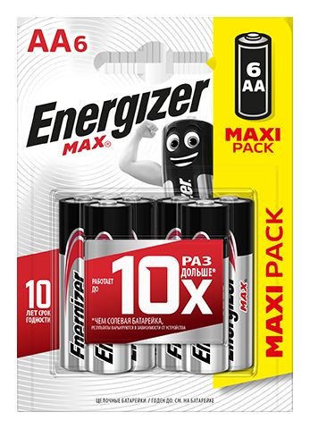 Батарейки Energizer MAX E91/AA 1.5V - 6 шт.