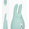 Зеленый клиторальный стимулятор Love Bunny с ушками - 9,5 см.