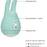 Зеленый клиторальный стимулятор Love Bunny с ушками - 9,5 см.
