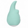 Зеленый клиторальный стимулятор Love Bunny с ушками - 9,5 см.
