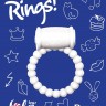 Белое эрекционное кольцо Rings Drums