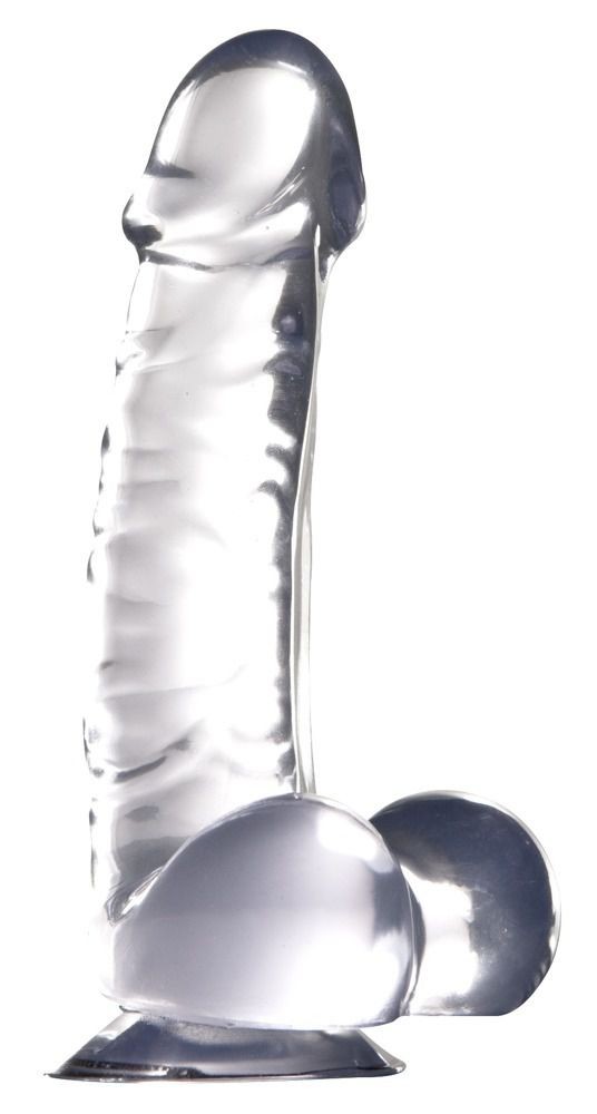 Прозрачный фаллоимитатор на присоске Luxy 7" - 18 см.