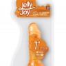 Оранжевый вибратор-реалистик JELLY JOY 7INCH 10 RHYTHMS ORANGE - 17,5 см.
