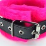 Набор фиксаторов краб с розовым мехом BDSM Light