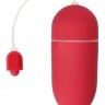 Красное гладкое виброяйцо Vibrating Egg - 8 см.