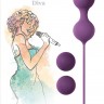 Набор фиолетовых вагинальных шариков Love Story Diva
