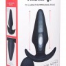 Черная анальная вибропробка Kinetic Thumping 7X Large Anal Plug - 13,3 см.