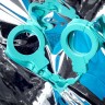 Аквамариновые силиконовые наручники