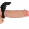 Черное эрекционное виброкольцо Bunny Silicone Cockring With Stimulating Ears