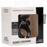 Черное эрекционное виброкольцо Bunny Silicone Cockring With Stimulating Ears