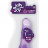 Фиолетовый гелевый вибратор JELLY JOY 7INCH 10 RHYTHMS PURPLE - 17,5 см.