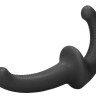 Черный безремневой страпон Silicone Strapless Strapon