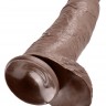 Коричневый фаллоимитатор-гигант 12" Cock with Balls - 30,5 см.
