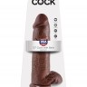 Коричневый фаллоимитатор-гигант 12" Cock with Balls - 30,5 см.