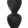 Черная анальная елочка Silicone Anal Beads - 17,5 см.