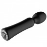 Черный универсальный массажер Wand Pearl - 20 см.