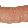 Телесная насадка на фаллос с фиксацией мошонки EXTREME SLEEVE - 15,6 см.