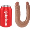 Двусторонний фаллоимитатор-мулат U-Shaped Small Double Trouble - 33,5 см.
