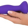 Фиолетовая анальная вибропробка RC Butt Plug - 14,5 см.