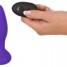 Фиолетовая анальная вибропробка RC Butt Plug - 14,5 см.