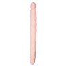 Телесный двусторонний фаллоимитатор Double End Dildo - 30 см.