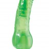 Зелёный гелевый вибратор JELLY JOY 7INCH 10 RHYTHMS GREEN - 17,5 см.