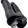 Чёрный анально-вагинальный фаллоимитатор Double Penetrator - 20,9 см.