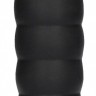 Черный вибромассажер Ribbed Multispeed Vibrator - 17 см.