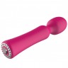 Розовый универсальный массажер Wand Pearl - 20 см.