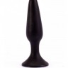 Чёрная анальная пробка с ограничительным основанием LURE ME Silicone Anal Plug - 12,1 см.