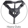 Телесный сдвоенный поясной страпон Strap-On Harness with 7" Two Cocks One Hole - 19,1 см.