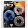 Набор из 3 эрекционных колец Triple Stretch 3 Pack Cock Rings