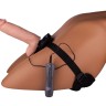 Страпон с 2 насадками и вибрацией UniStrap - 19 и 12 см.