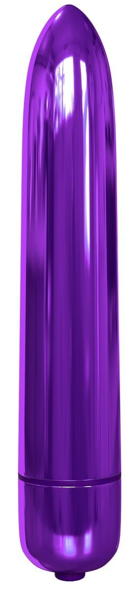 Фиолетовая гладкая вибропуля Rocket Bullet - 8,9 см.