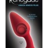 Красная анальная пробка со смещенным центром тяжести Renegade Knock Knock Plug - 11,9 см.