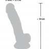 Реалистичный фаллоимитатор из силикона Medical Silicone Dildo - 18 см.