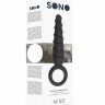 Анальная пробка со спиралью на поверхности No.60 Dildo With Metal Ring - 17,5 см.