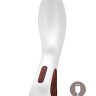Белый вибромассажер со стимуляцией точки G Olive - 15,8 см.