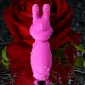 Розовый мини-вибратор Eromantica PUSS с ушками - 8,5 см.